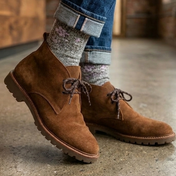 Armani Jeans Shoes - Armani Brown Roughout Suede Chukka Boots